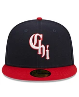 Men's New Era Navy Chicago White Sox Cooperstown Collection Retro City 59FIFTY Fitted Hat