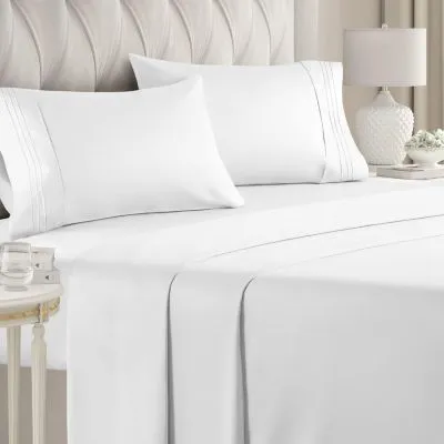 Solid Deep Pocket Microfiber Sheet Set
