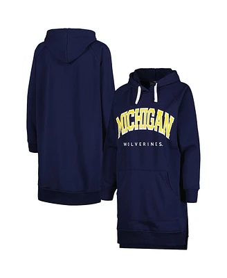 Women's Gameday Couture Navy Michigan Wolverines Take a Knee Raglan Hooded Sweatshirt Dress
