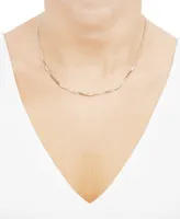 Diamond Mini Cluster Station 18" Collar Necklace (1/5 ct. t.w.) in 14k Gold-Plated Sterling Silver