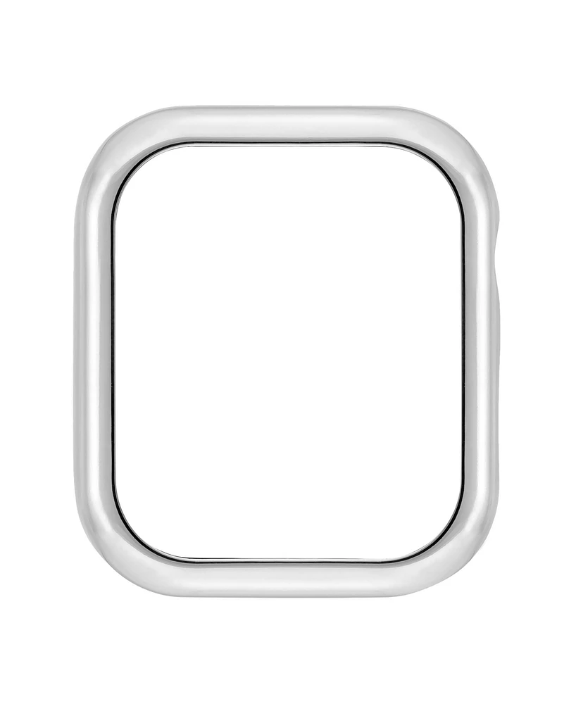 Anne Klein Women's Polished Silver-Tone Alloy Metal Protective Case designed for Apple Watch 44mm
