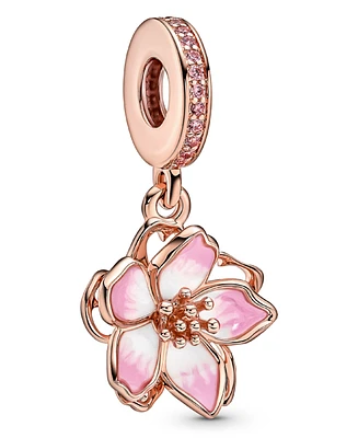 Pandora Cubic Zirconia Cherry Blossom Dangle Charm