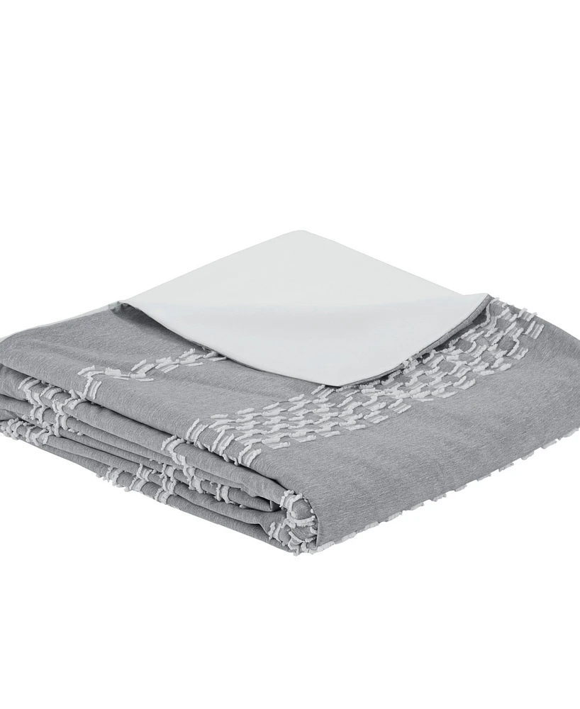 Madison Park Drew 3-Pc. Clipped Jacquard Duvet Cover Set, Full/Queen
