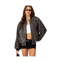 Women's Vava washed bomber jacket