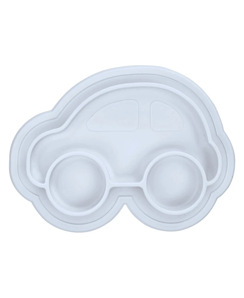 Kushies Toddler Silicone Divided Suction Plate, Unbreakable, Microwave Safe