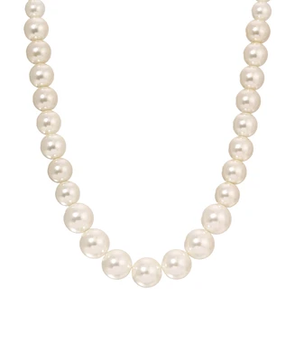 2028 Glass Imitation Pearl Graduated Strand Necklace