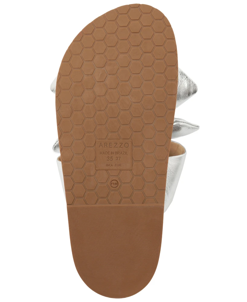 Arezzo Women's Melody Bow Footbed Sandals