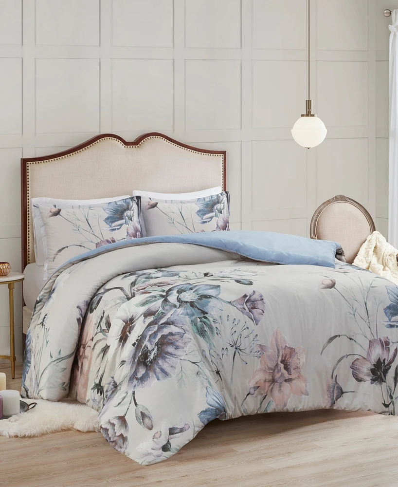 Madison Park Cassandra Cotton 3-Pc. Duvet Cover Set