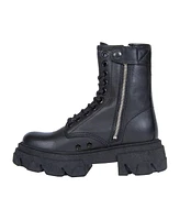 Black Leather Combat Boots By Urbnkicks