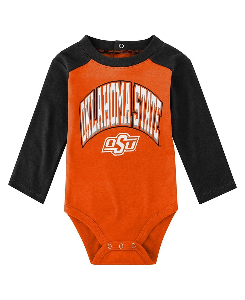 Infant Boys and Girls Orange Oklahoma State Cowboys Rookie Of The Year Long Sleeve Bodysuit and Pants Set