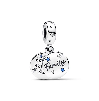 Pandora Cubic Zirconia Family Love Double Dangle Charm
