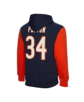 Men's Mitchell & Ness Walter Payton Navy Chicago Bears Retired Player Name and Number Pullover Hoodie