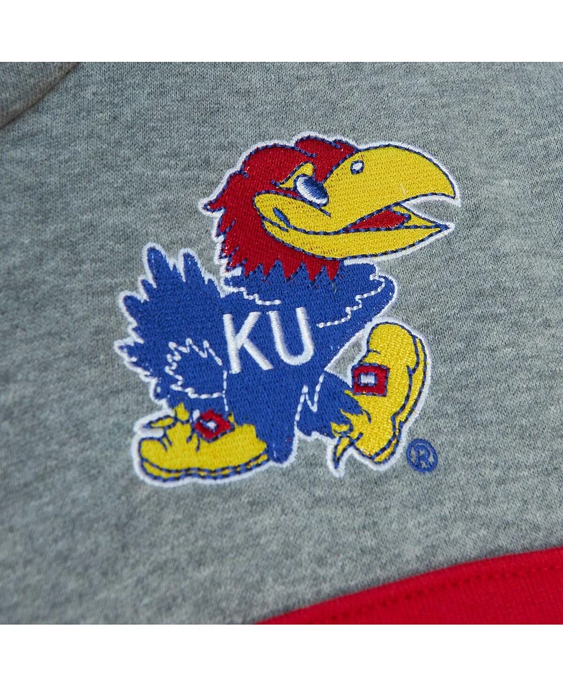 Men's Mitchell & Ness Royal Kansas Jayhawks Head Coach Pullover Hoodie