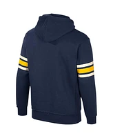Men's Colosseum Navy Michigan Wolverines Saluting Pullover Hoodie