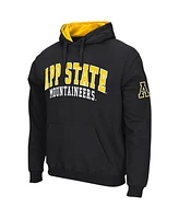 Men's Colosseum Black Appalachian State Mountaineers Double Arch Pullover Hoodie