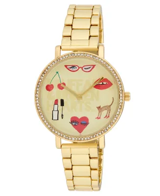 Kendra Dandy Women's Quartz Bouffants and Broken Hearts Gold-Tone Alloy Watch 38mm