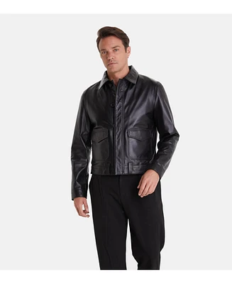 Furniq Uk Men's Fashion Jacket, Nappa Black