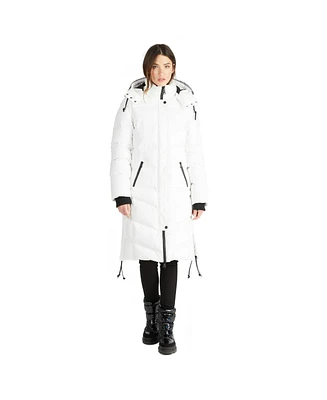 Pajar Women's Women's Sapphire Long Puffer Coat with Detachable Hood