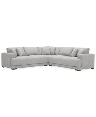 Closeout! Vasher 114" 3-Pc. Fabric Sectional Sofa, Created for Macy's