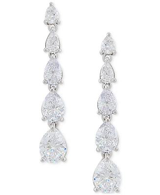 Arabella Cubic Zirconia Graduated Linear Earrings in Sterling Silver (8 ct. t.w.)