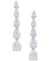 Arabella Cubic Zirconia Graduated Linear Earrings in Sterling Silver (8 ct. t.w.)