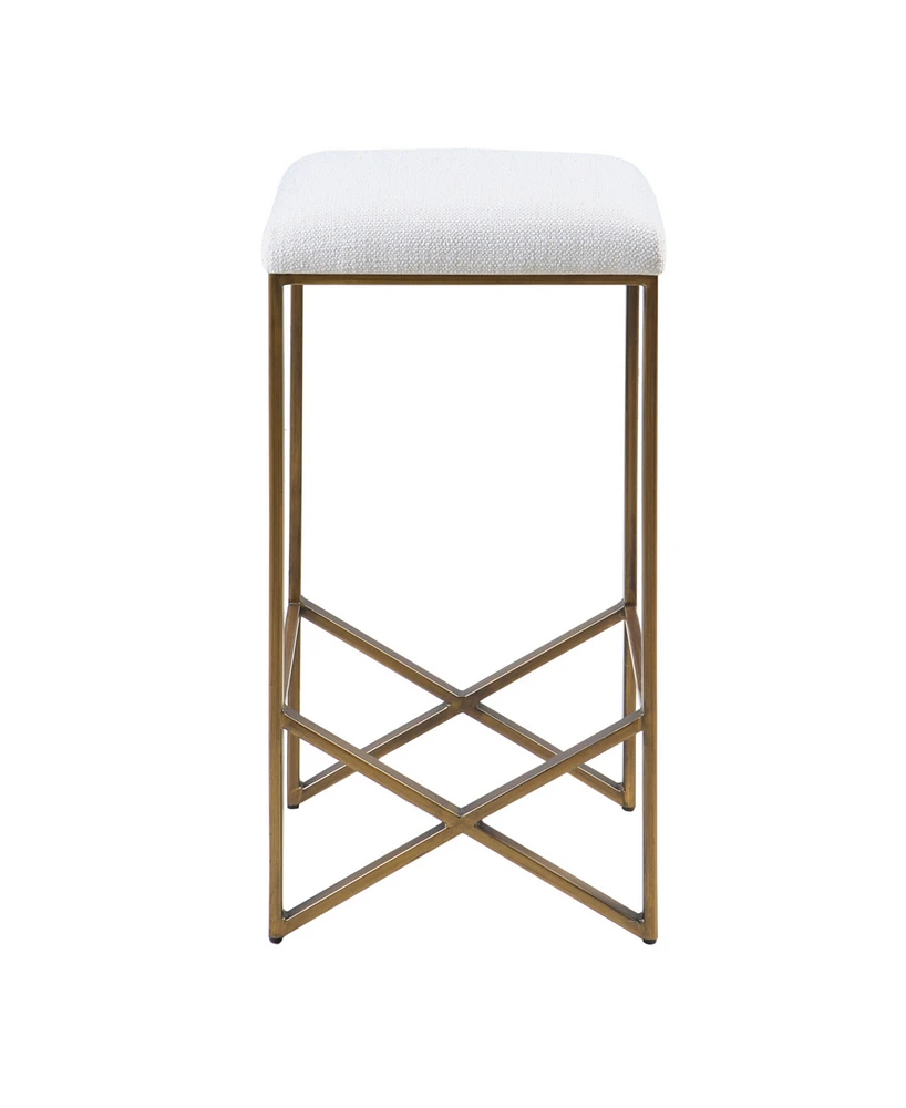 Ink+Ivy 16" Marino Wide Plywood Backless Upholstered Counter Stool