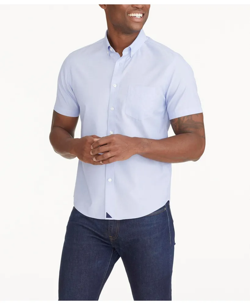 UNTUCKit Men's Slim Fit Wrinkle-Free Short-Sleeve Hillstowe Button Up Shirt