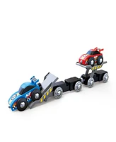 Hape Race Car Transporter Towing Playset