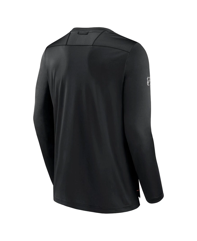 Men's Fanatics Black Philadelphia Flyers Authentic Pro Long Sleeve T-shirt