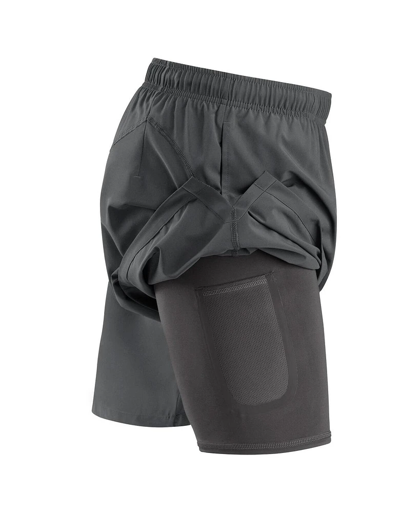 Men's Fanatics Gray Vegas Golden Knights Authentic Pro Tech Shorts