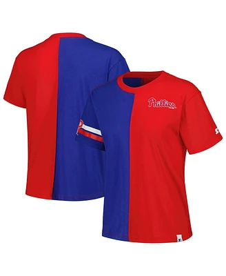 Women's Starter Red, Royal Philadelphia Phillies Power Move T-shirt