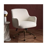 Kierstin Boucle Adjustable Swivel Desk Chair