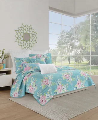 J by J Queen Esme Floral 3-Pc Quilt Set, Full/Queen
