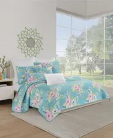 J by J Queen Esme Floral 3-Pc Quilt Set, Full/Queen