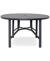Astaire 48" Round Outdoor Slat Top Dining Table, Created for Macy's