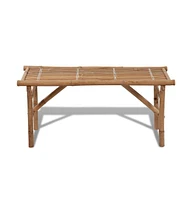 Folding Patio Bench 46.5" Bamboo
