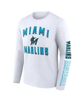 Men's Fanatics Black, White Miami Marlins Two-Pack Combo T-shirt Set
