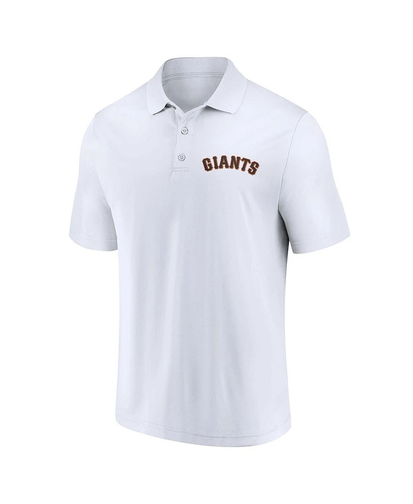 Men's Fanatics Black, White San Francisco Giants Two-Pack Logo Lockup Polo Shirt Set