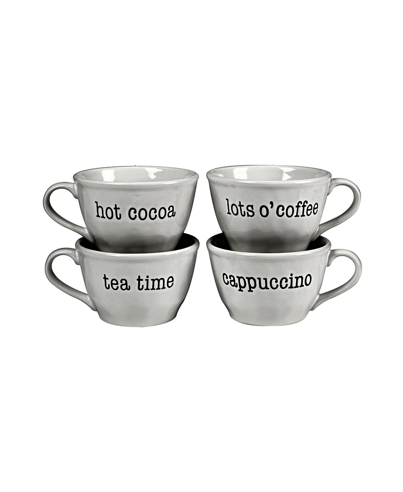 Just Words Set of 4 Jumbo Cups