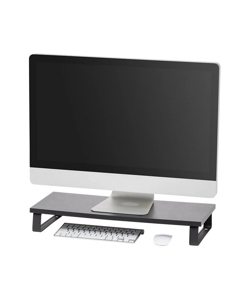 Iris 1 Tier Computer Monitor Stand, Black
