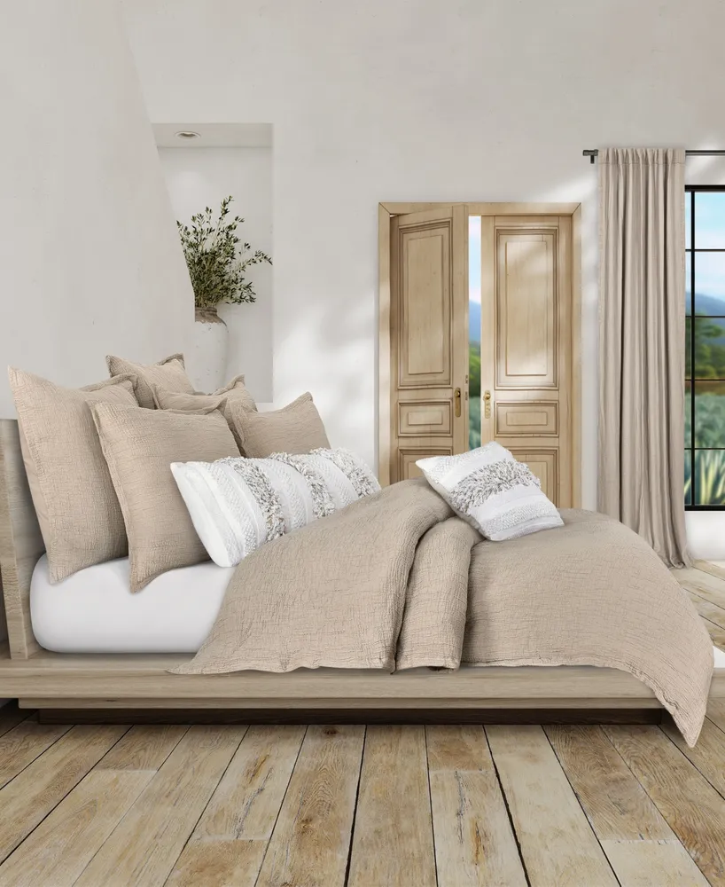White Sand South Seas Cotton Duvet Cover, Full/Queen