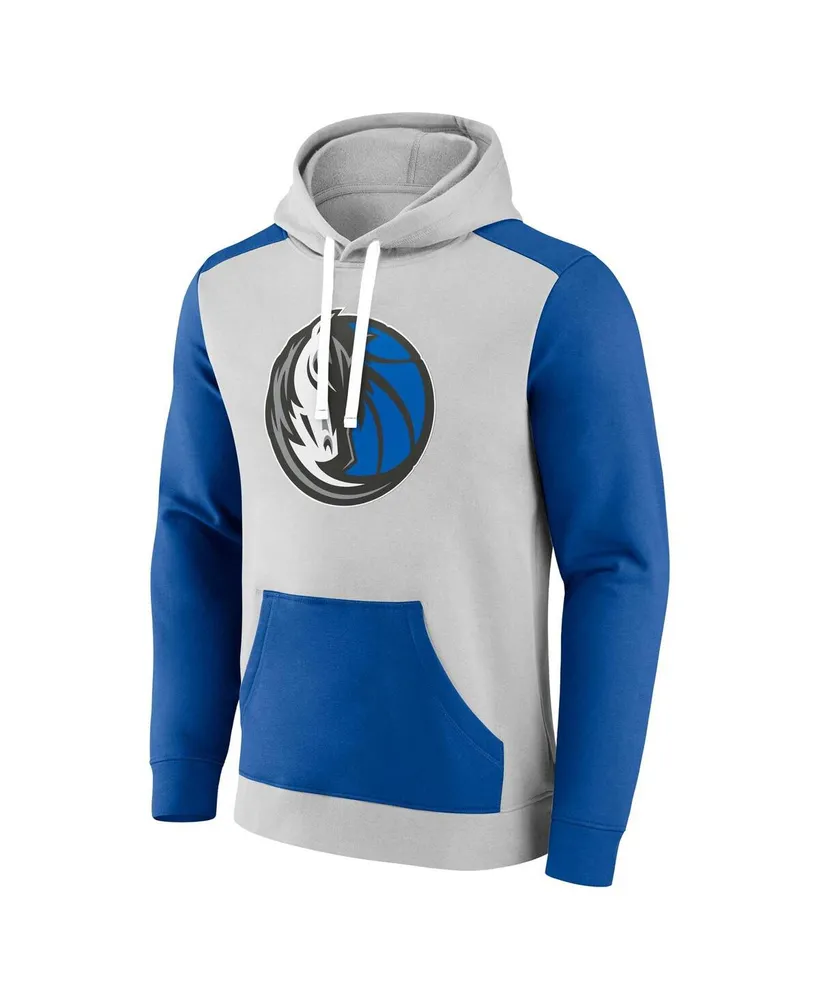 Men's Fanatics Navy, Silver Dallas Mavericks Big and Tall Primary Arctic Pullover Hoodie