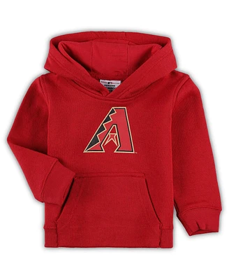 Toddler Boys and Girls Red Arizona Diamondbacks Team Primary Logo Fleece Pullover Hoodie