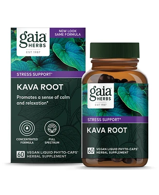 Gaia Herbs Kava Root - Helps Sustain a Sense of Natural Calm and Relaxation During Times of Stress - Made With Noble Kava Cultivars