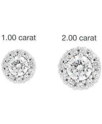 Grown With Love Igi Certified Lab Grown Diamond Halo Stud Earrings Collection 1 2 Ct. T.W. In 14k Gold