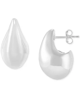 Polished Teardrop Sculptural Stud Earrings in 14k Gold, 22mm