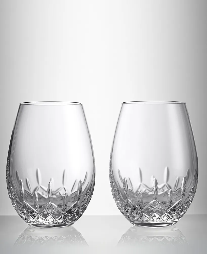 Waterford Lismore Essence Red Wine Stemless 20.5 oz, Set of 2