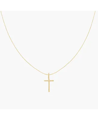 Sterling Silver 18k Gold Plated Ariel Cross Necklace – Faith-Inspired Jewelry, Trending for Summer