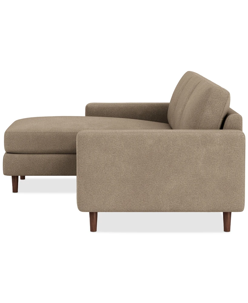Closeout! EQ3 Oskar 2-Pc. Fabric Sectional Sofa