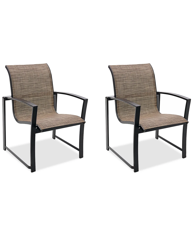 Wythburn Mix and Match Sleek Sling Outdoor Dining Chairs, Set of 2, Created for Macy's